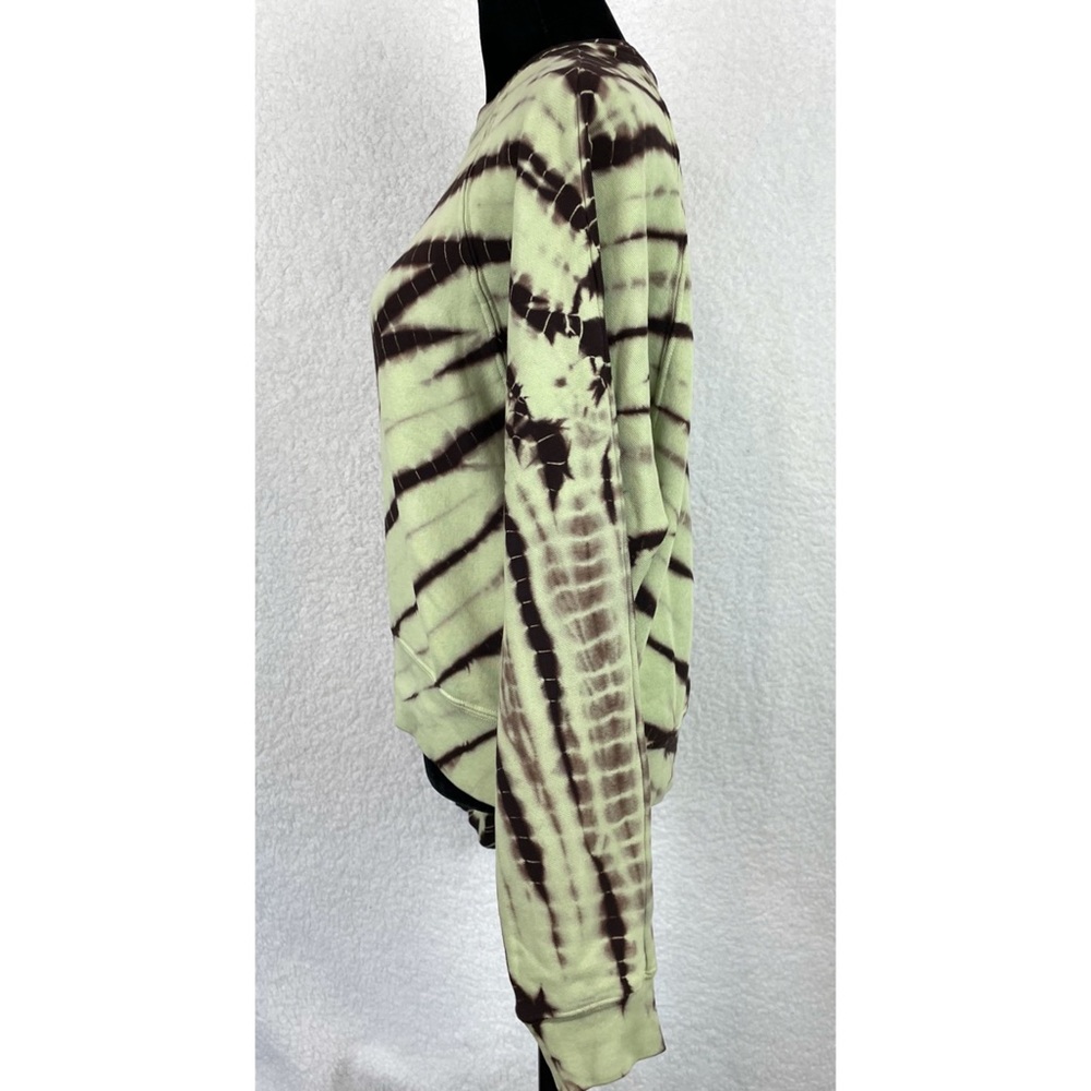 PROENZA SCHOULER • Mint/Brown White Label Modified Raglan Tie Dye Sweatshirt, XS - Picture 8 of 16